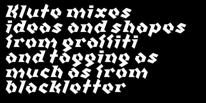 Beispiel einer Klute Black-Schriftart