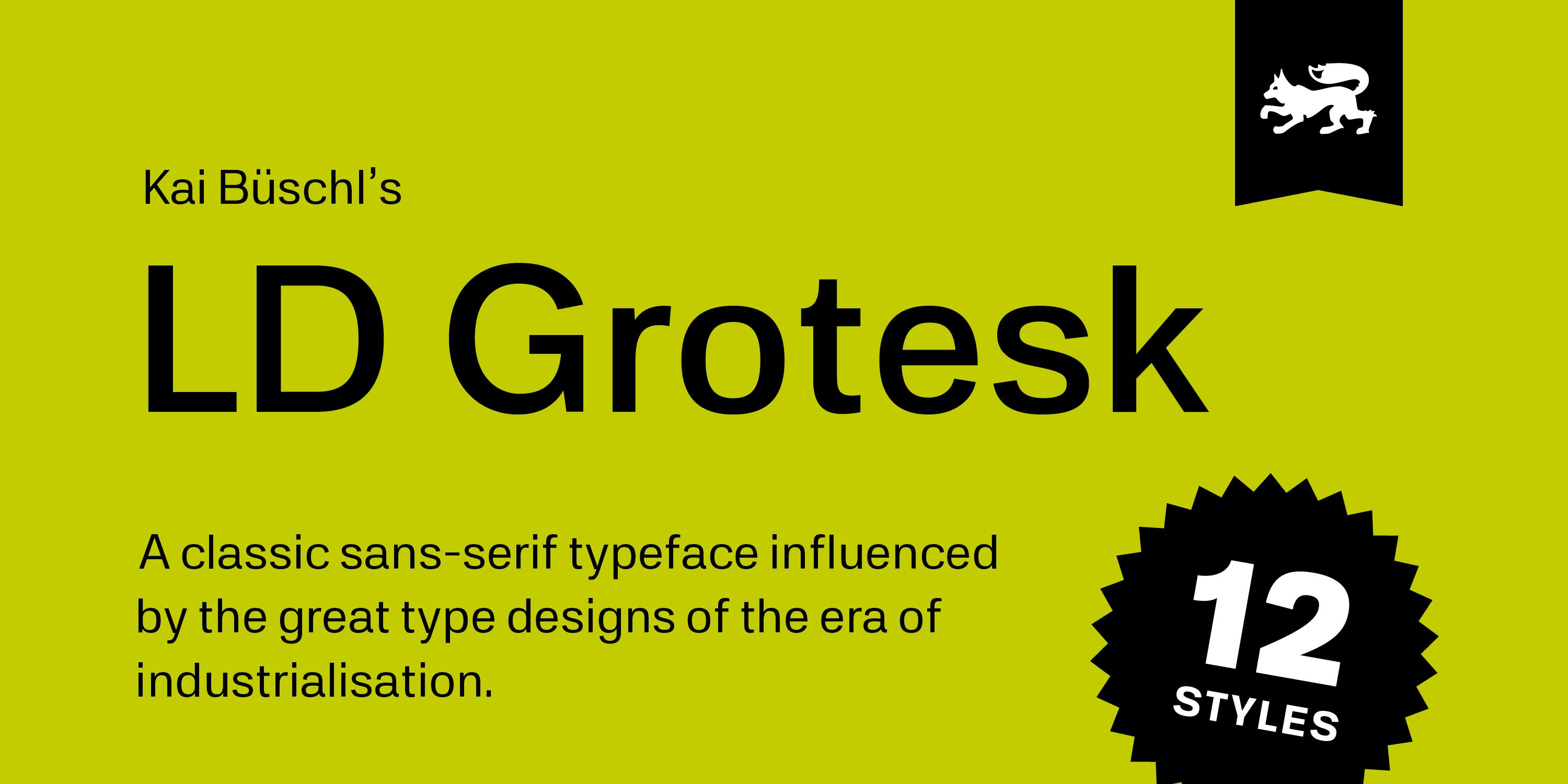 Beispiel einer LD Grotesk Heavy-Schriftart