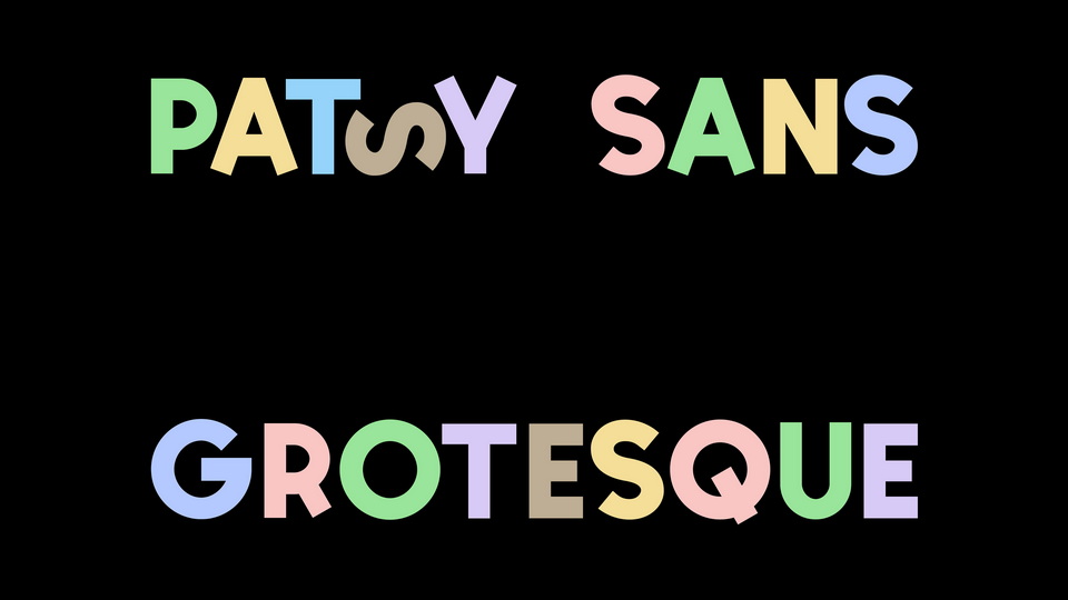 Beispiel einer Patsy Sans Italic-Schriftart