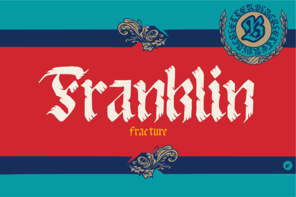 Beispiel einer Franklin fracture-Schriftart