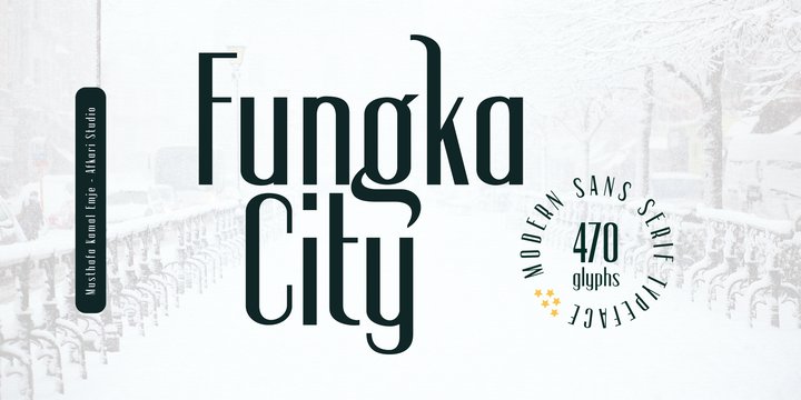 Beispiel einer Fungka City-Schriftart