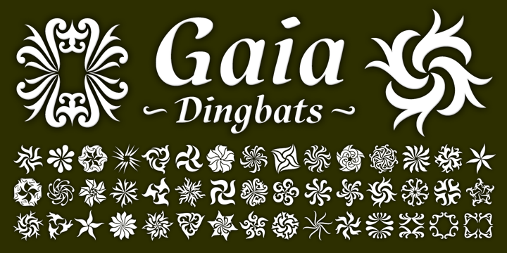 Beispiel einer Gaia-Schriftart