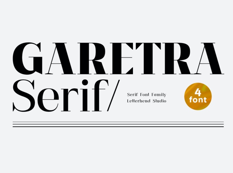 Beispiel einer Garetra-Schriftart