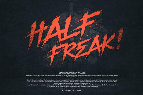 Beispiel einer Half Freak-Schriftart