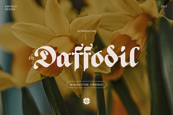 Beispiel einer ED Daffodil-Schriftart