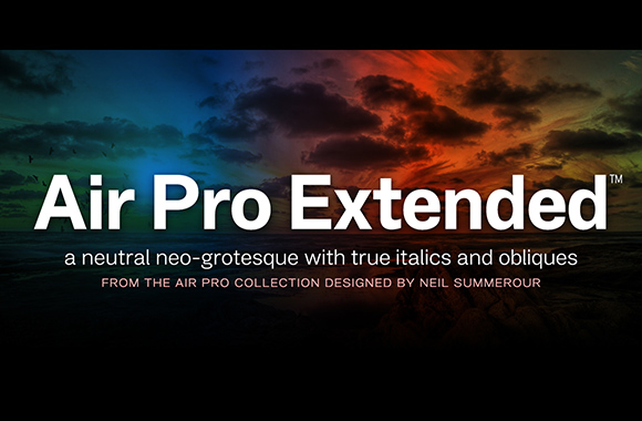 Beispiel einer Air Pro Extended Bold-Schriftart