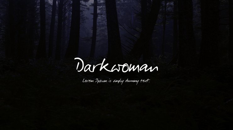 Beispiel einer Darkwoman-Schriftart