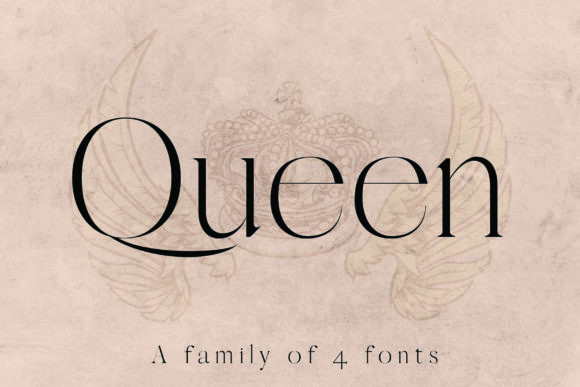 Beispiel einer Queen Regular-Schriftart