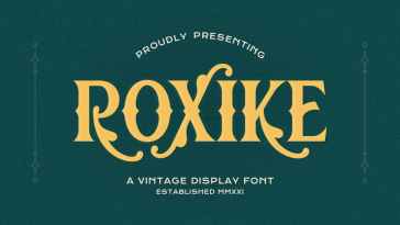 Beispiel einer Roxike Regular-Schriftart