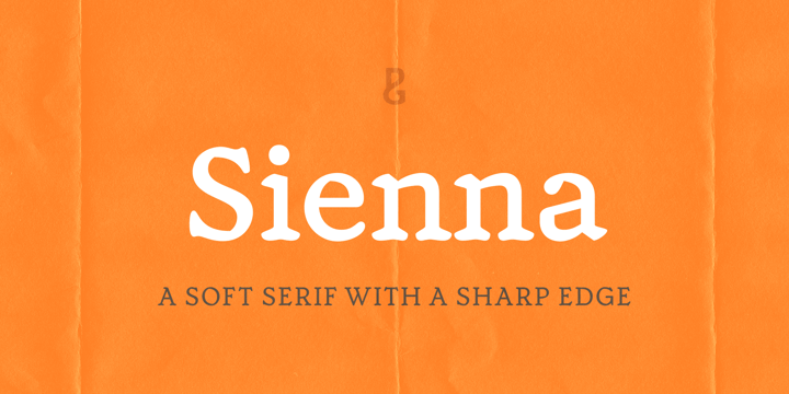 Beispiel einer Sienna-Schriftart