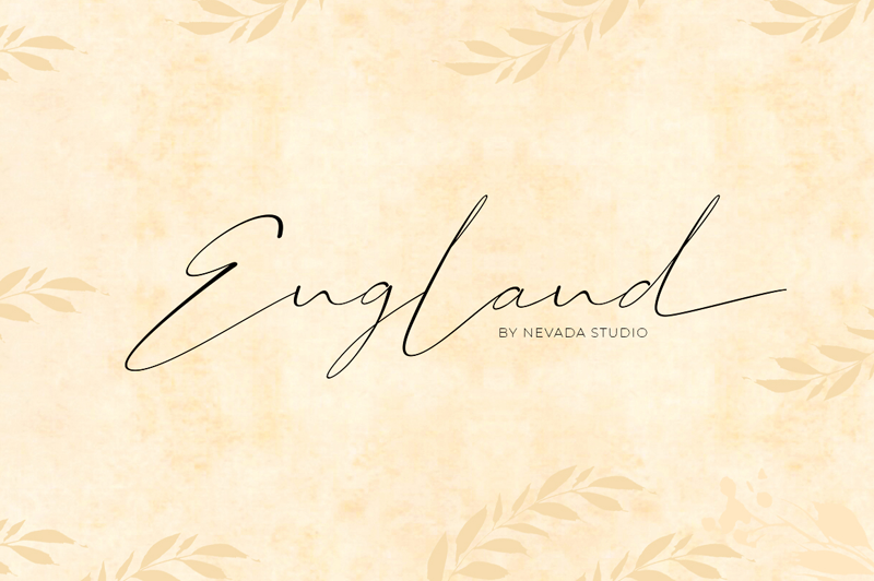 Beispiel einer The England-Schriftart