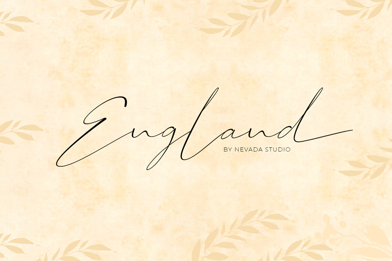 Beispiel einer The England Regular-Schriftart