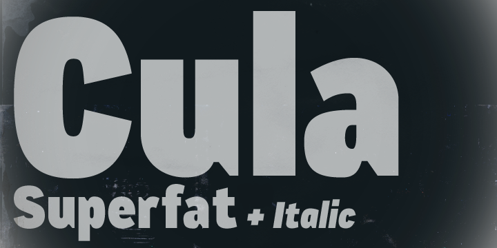 Beispiel einer CA Cula Superfat-Schriftart