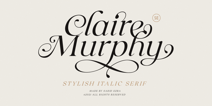 Beispiel einer Claire Murphy-Schriftart