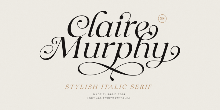 Beispiel einer Claire Murphy Regular-Schriftart