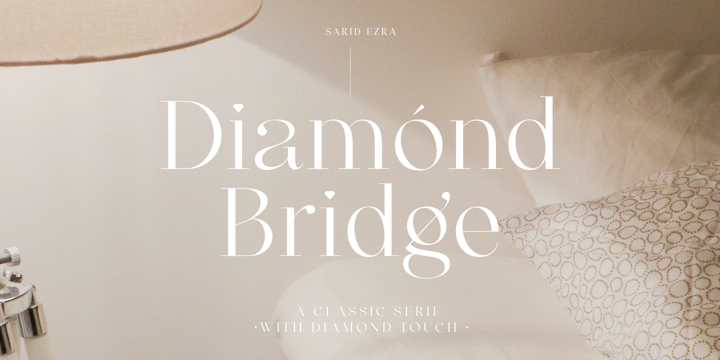 Beispiel einer Diamond Bridge-Schriftart