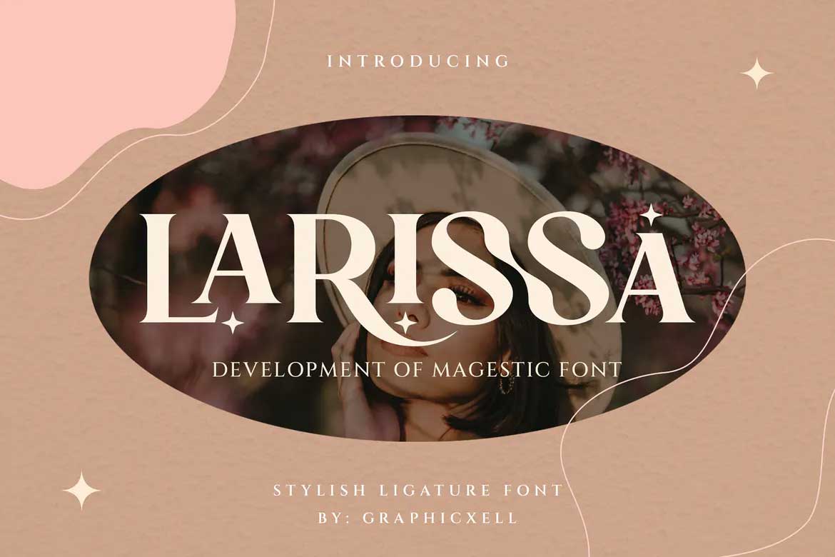 Beispiel einer Larissa Regular-Schriftart