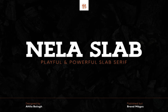 Beispiel einer Nela Slab Regular-Schriftart