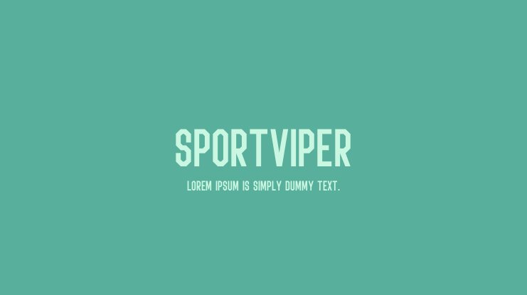 Beispiel einer SPORTVIPER Italic-Schriftart