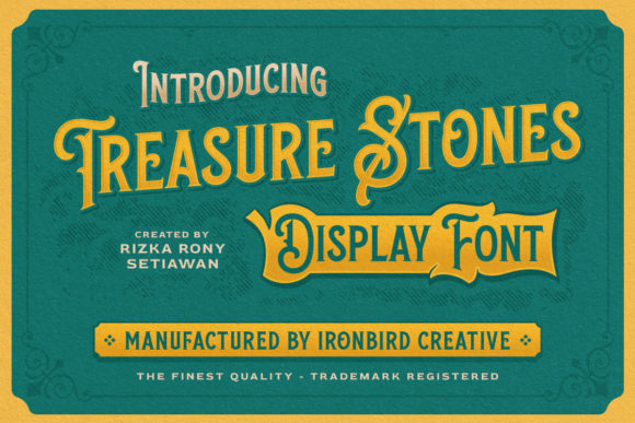 Beispiel einer Treasure Stones Regular-Schriftart