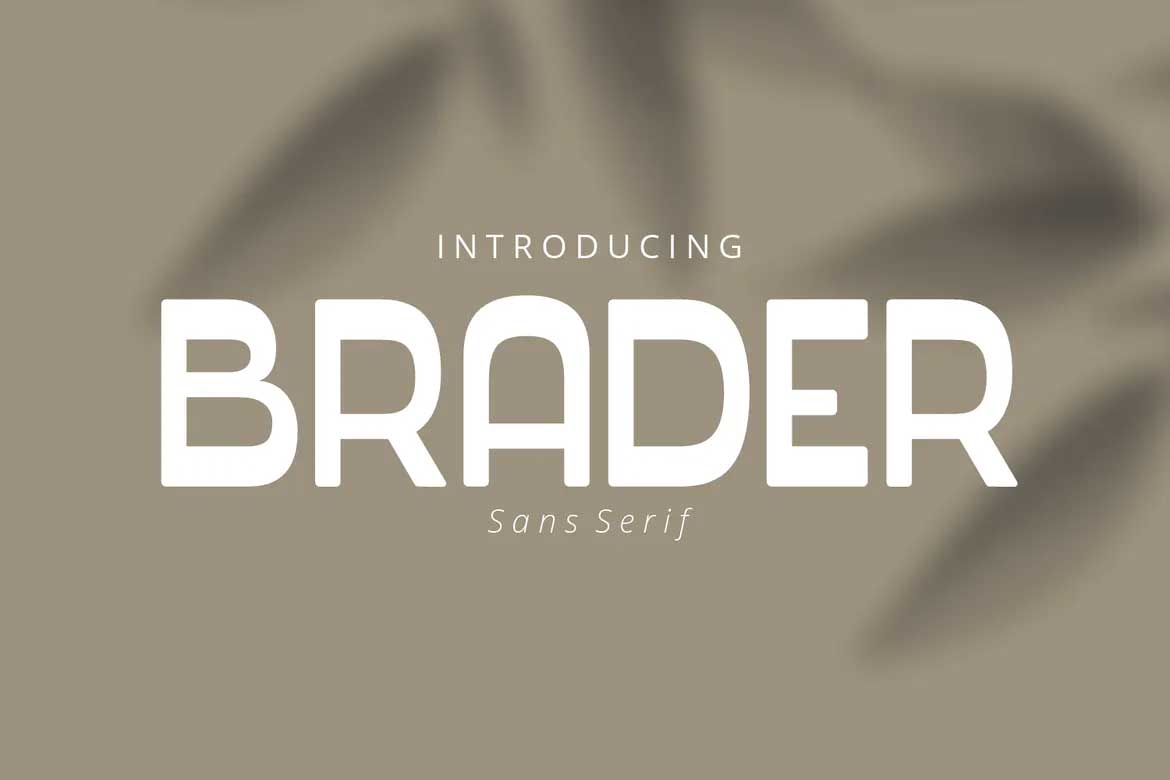 Beispiel einer Brader-Schriftart