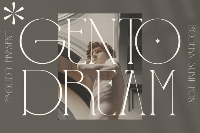 Beispiel einer Gento Dream-Schriftart