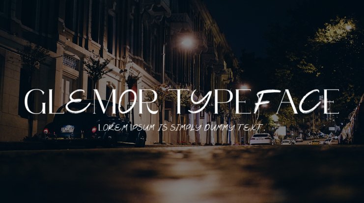 Beispiel einer Glemor Typeface-Schriftart