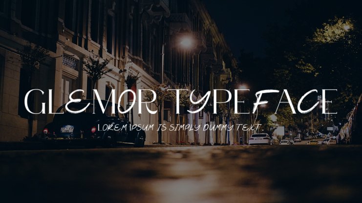 Beispiel einer Glemor Typeface Regular-Schriftart