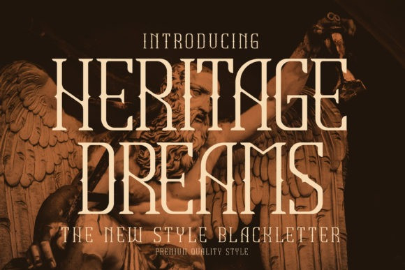 Beispiel einer Heritage Dreams Regular-Schriftart