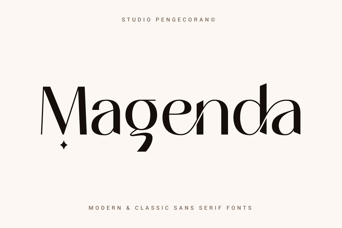 Beispiel einer Magenda Regular-Schriftart