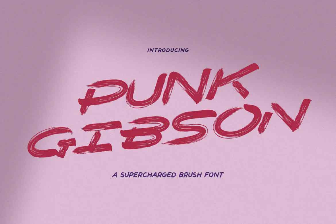 Beispiel einer Punk Gibson-Schriftart