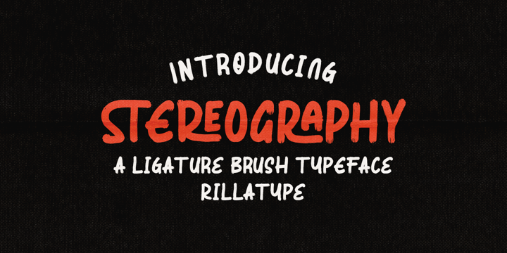 Beispiel einer Stereography Regular-Schriftart