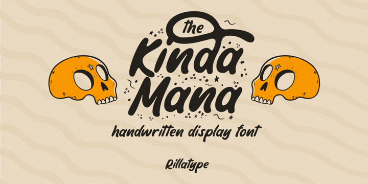 Beispiel einer The Kindamana-Schriftart