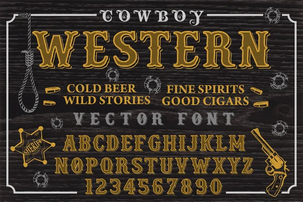 Beispiel einer Western-Schriftart