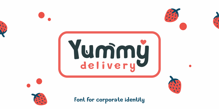Beispiel einer Yummy Delivery-Schriftart