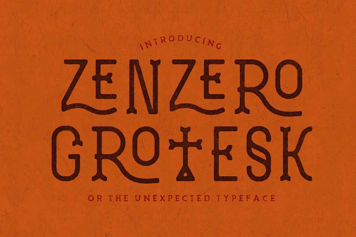 Beispiel einer Zenzero Grotesk Round-Schriftart