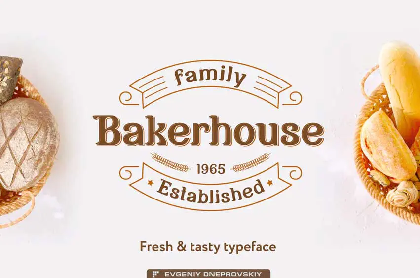 Beispiel einer Bakerhouse-Schriftart