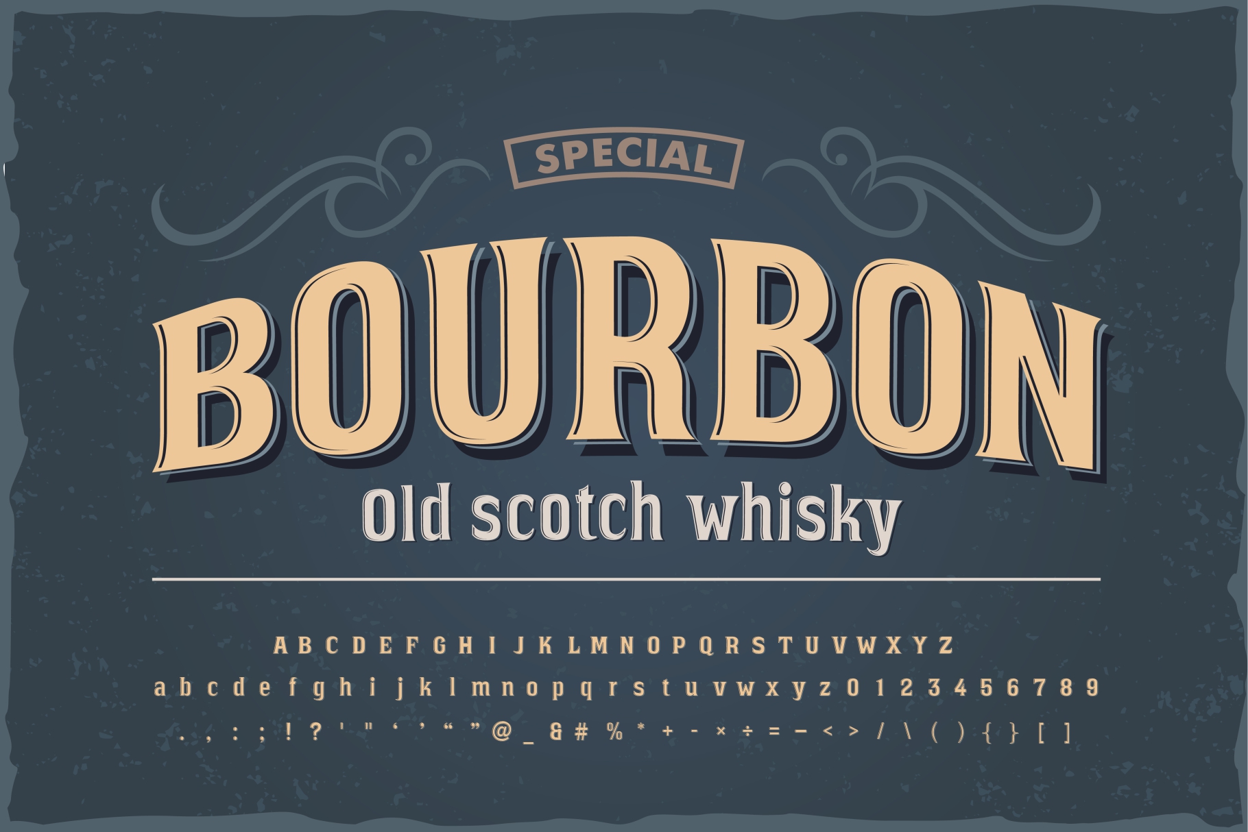 Beispiel einer Bourbon-Schriftart