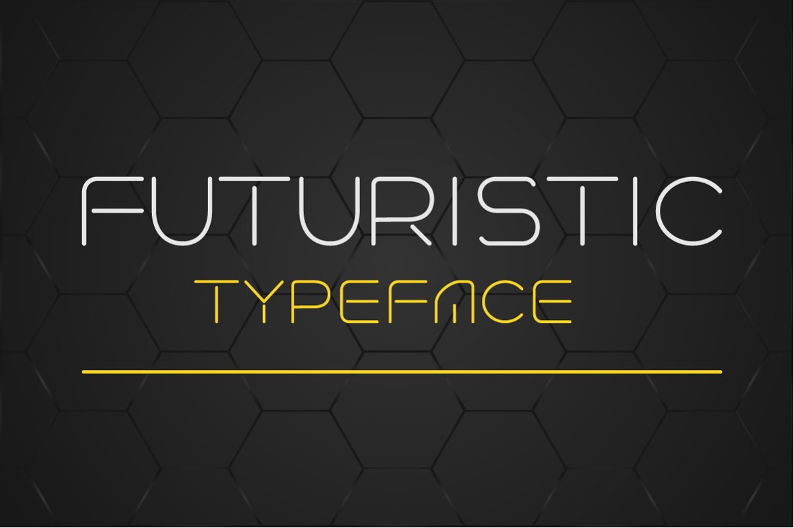 Beispiel einer Futurisric Bold-Schriftart