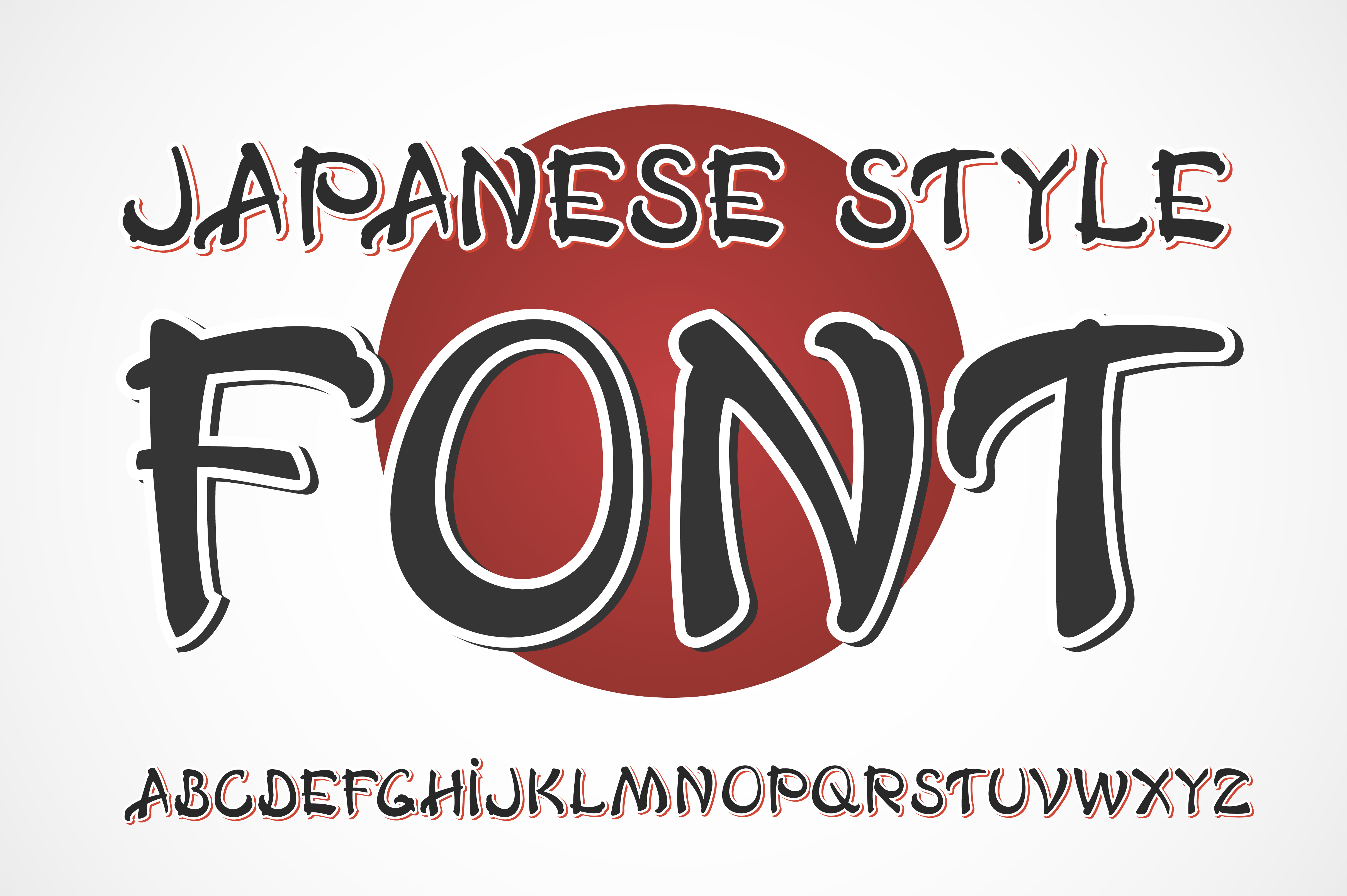 Beispiel einer Japan Stylish-Schriftart