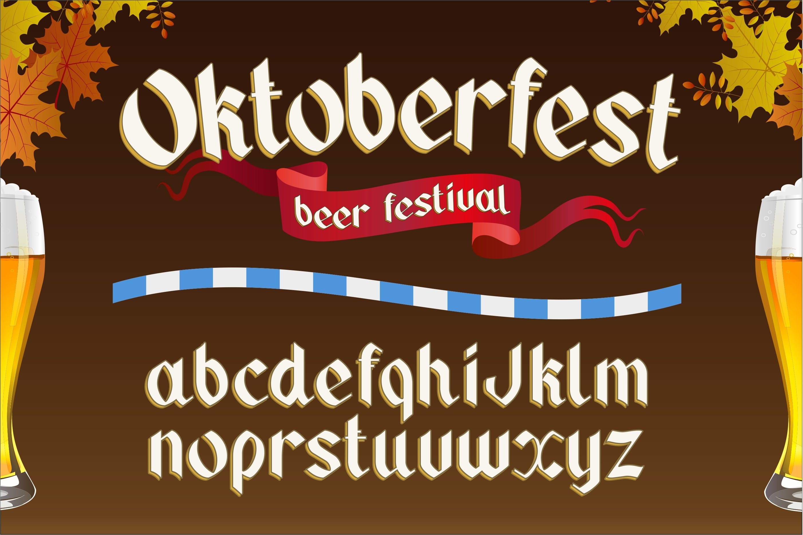 Beispiel einer Oktoberfest-Schriftart