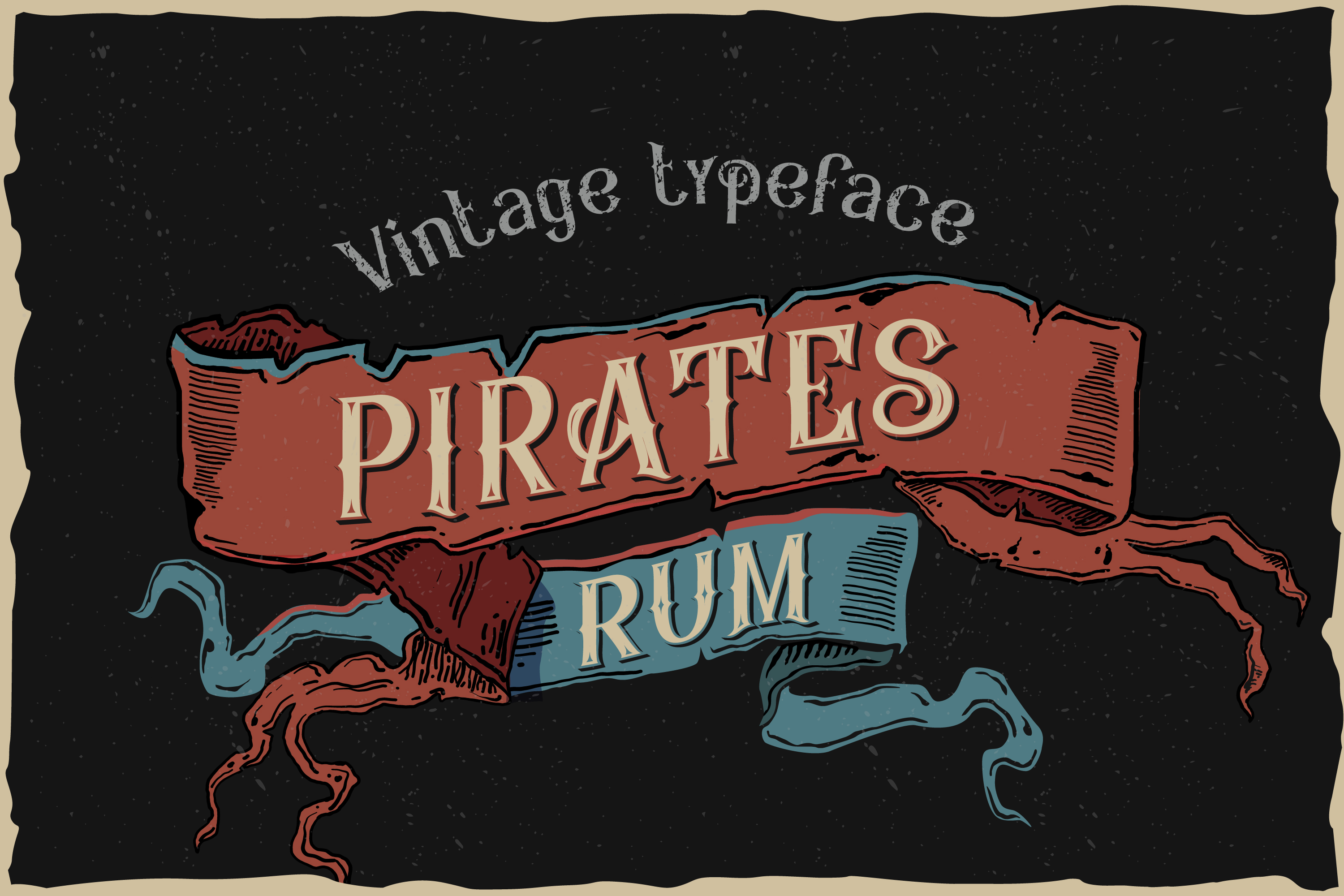 Beispiel einer Pirates Rum Inner-Schriftart