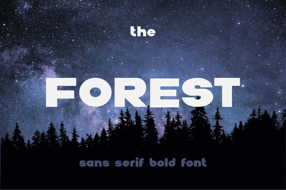 Beispiel einer Forest-Schriftart