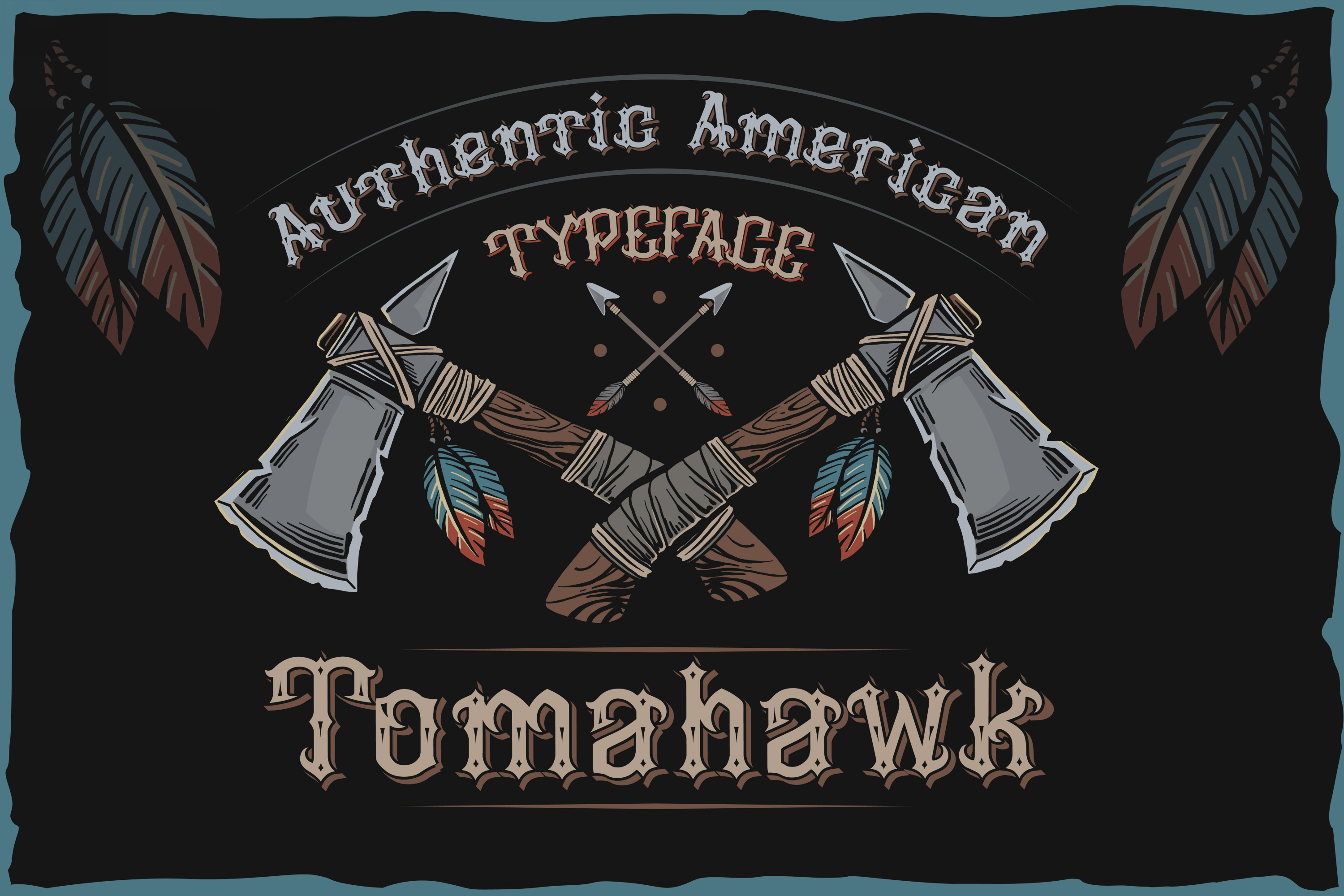 Beispiel einer Tomahawk-Schriftart
