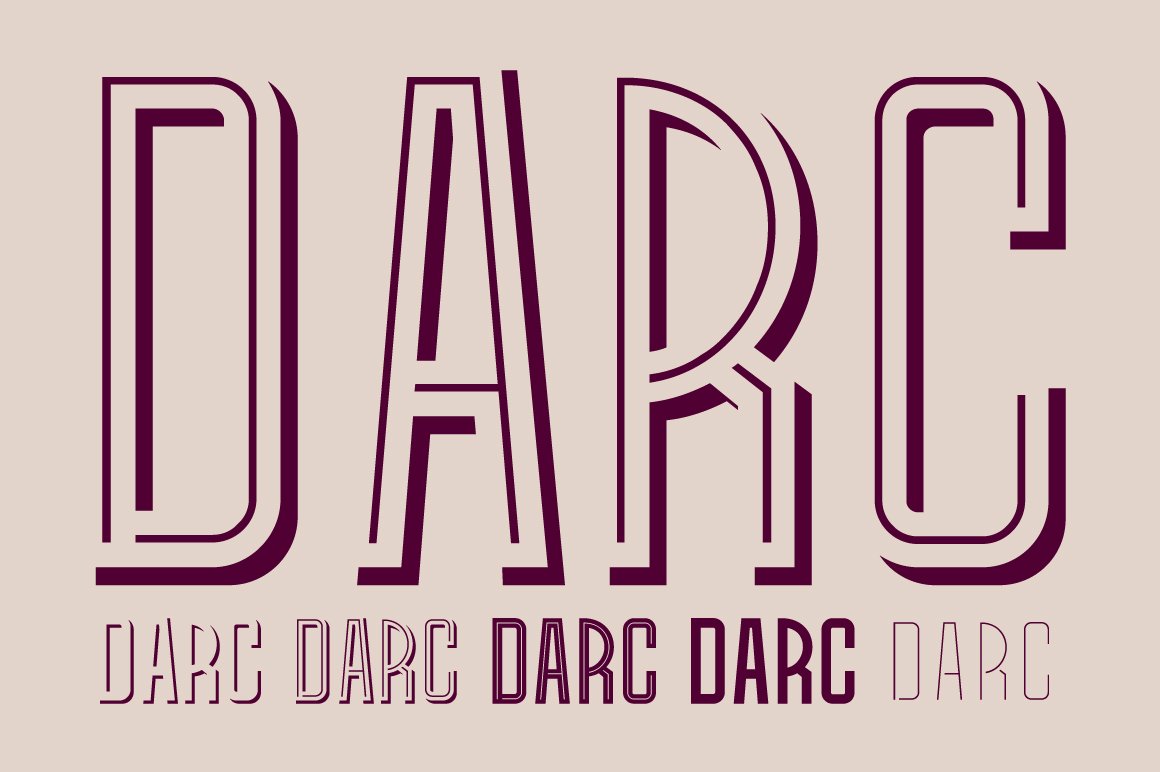 Beispiel einer Darc-Schriftart