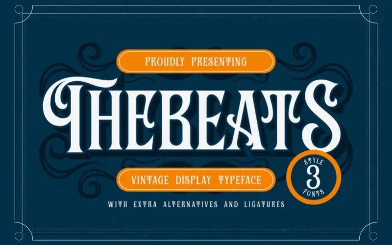 Beispiel einer Thebeats-Schriftart
