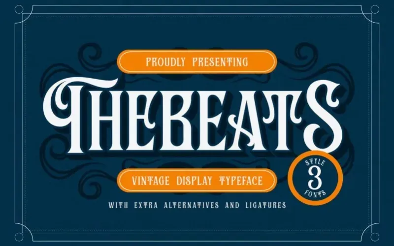 Beispiel einer Thebeats Regular-Schriftart