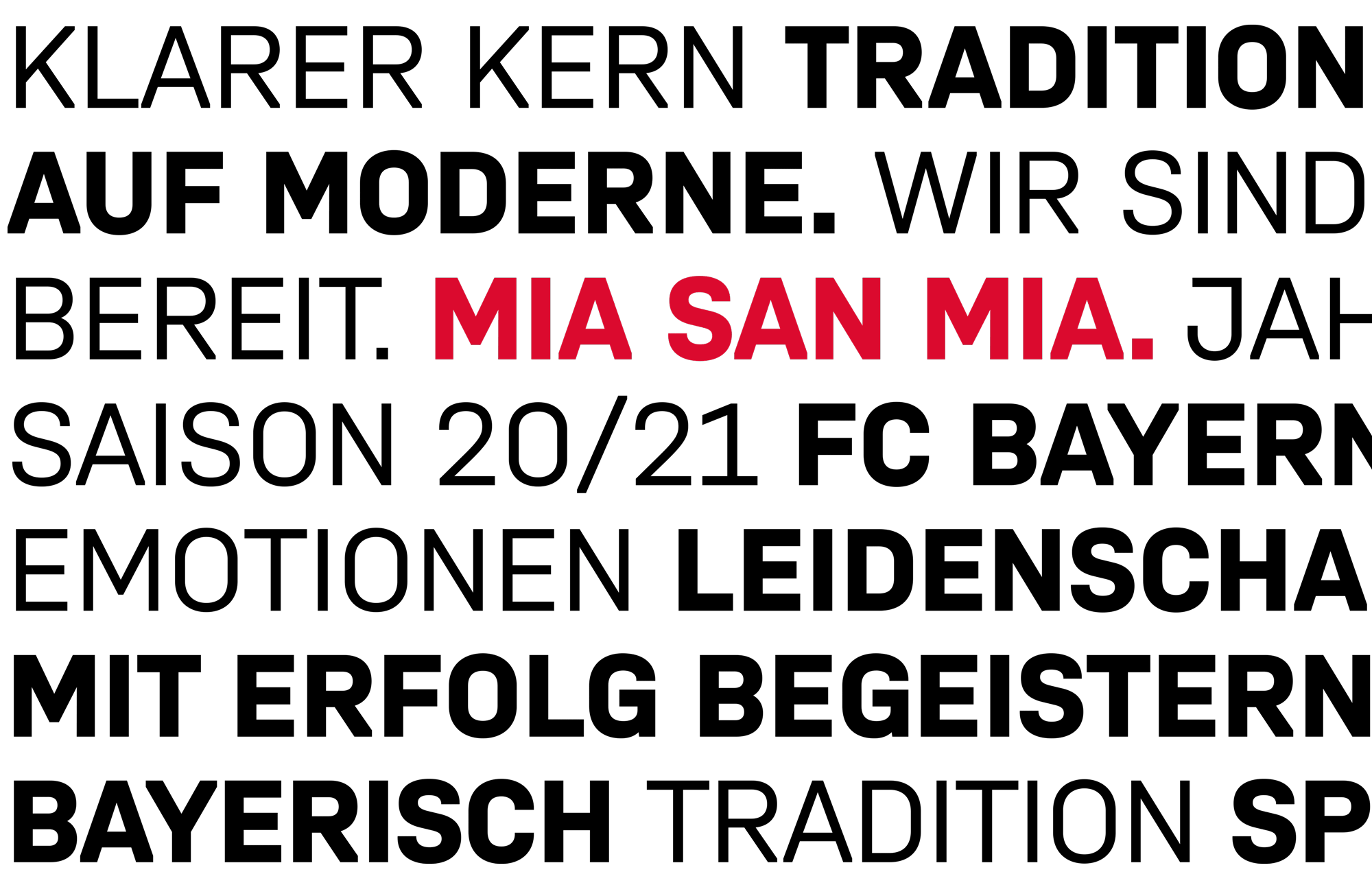 Beispiel einer FC Sans-Schriftart
