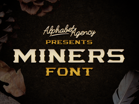 Beispiel einer UTEP Miners-Schriftart