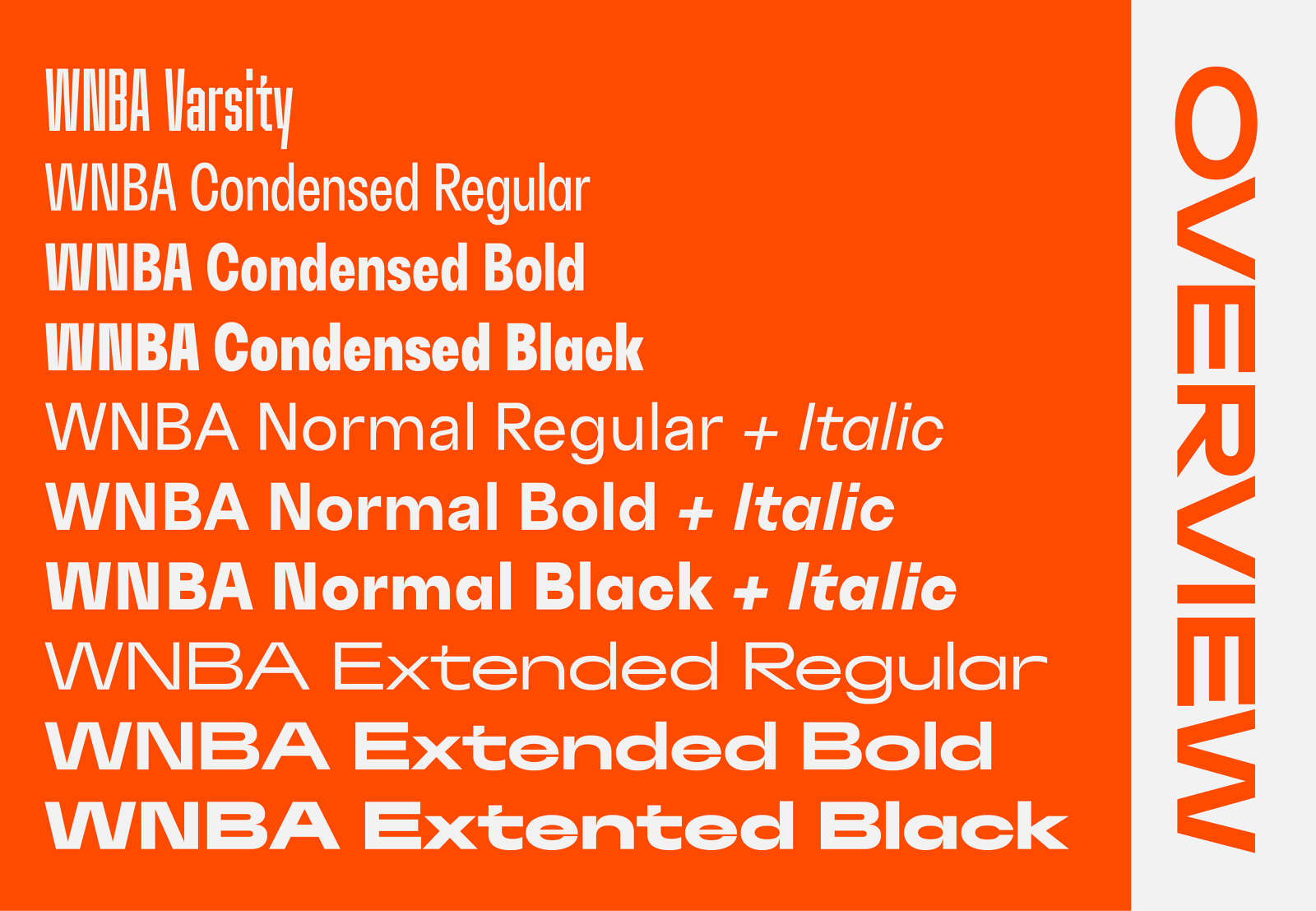 Beispiel einer WNBA Condensed Bold-Schriftart